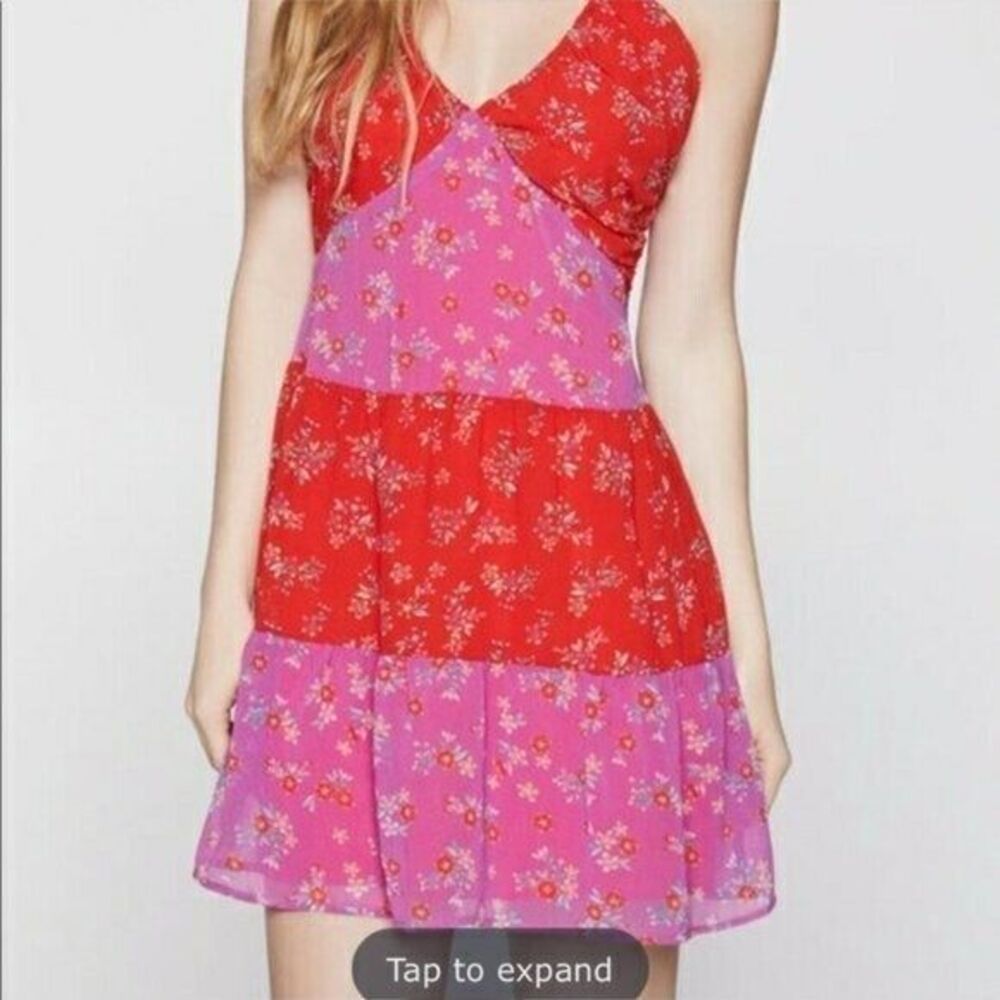 NWT BCBGeneration Hibiscus Floral Flared Dress‎ Size 4